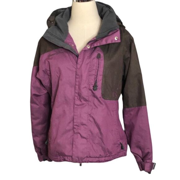 Predator Wear Jacket XS Purple Gray Removable Hood Insulated Ski Coat Parka - Picture 14 of 14